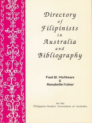 cover image of Directory of Filipinists in Australia and Bibliography